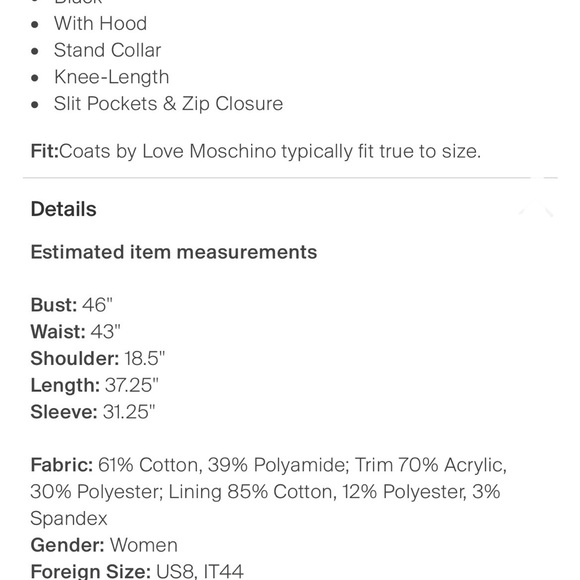 Moschino Love Parka - Picture 4 of 4